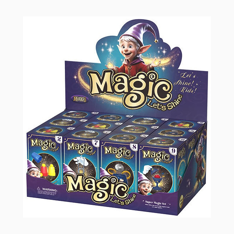 MOFARI Taschenmagie-Set für Kinder, 12 Tricks mit Anleitung und Video-Tutorials, tragbares Blind Box Magie-Kit, langlebige ABS-Requisiten, Jungen und Mädchen ab 3 Jahren, ideales Geburtstagsgeschenk