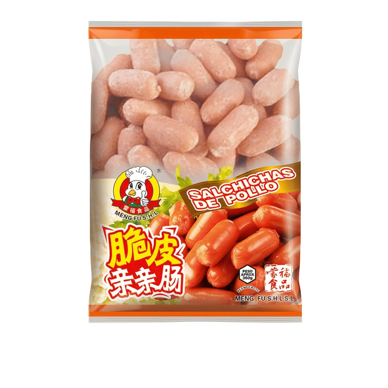 Meng FU kippenworsten 360 g/pak