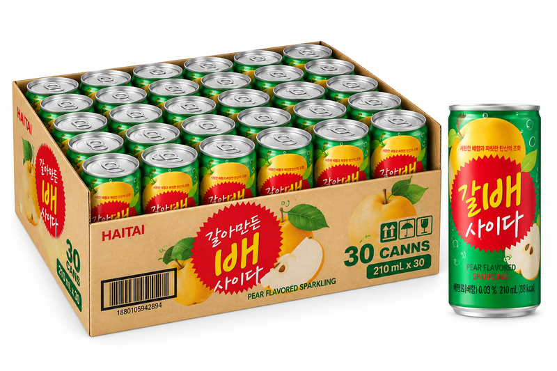 Haitai Beverage Cidre de poire douce 210 ml x 30