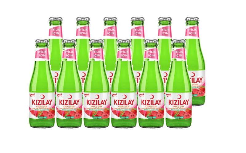 Kızılay Eau de Source Minérale Aromatisée Pastèque Fraise 12 x 200 ml