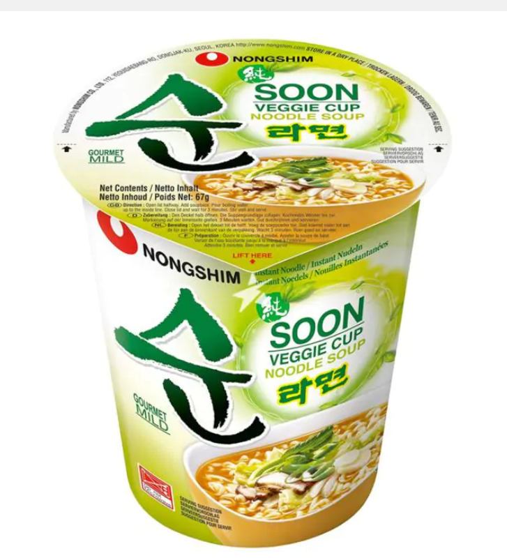 NongShim Soon Veggie cupnoedelsoep 67 g