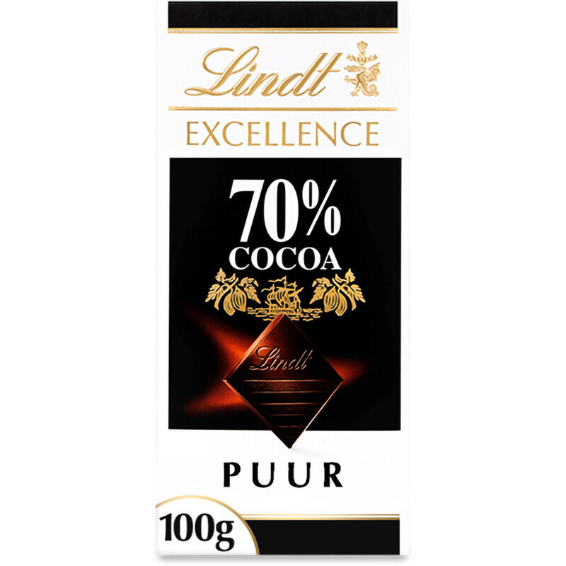 Lindt Excellence 70% Cocoa Pure Chocolade - 100 g