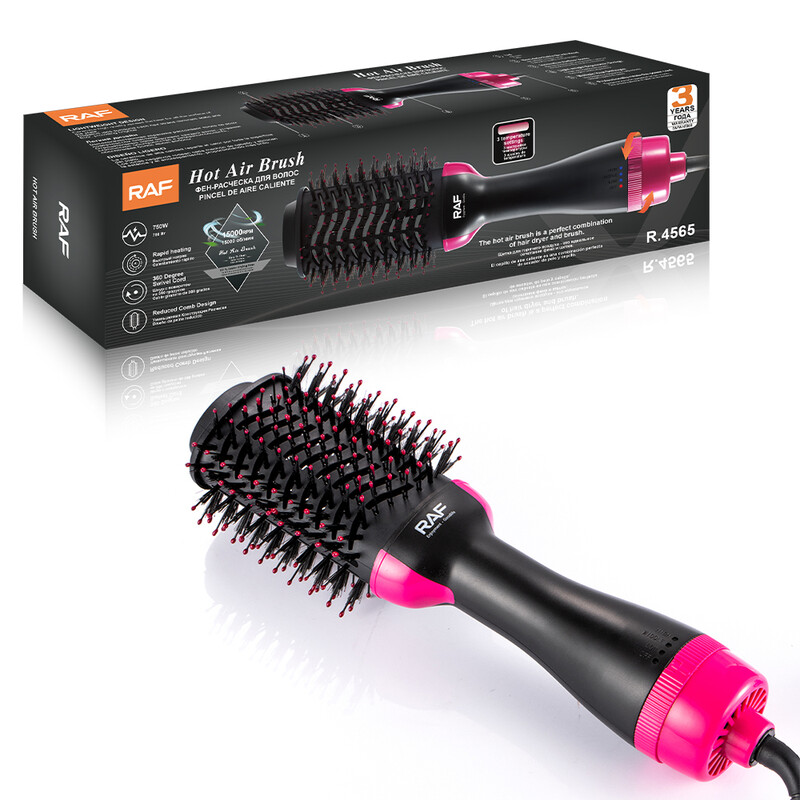 RAF Heißluftbürste, Ein-Stufiger Haartrockner & Volumenstyler, 750 W, schnelles Aufheizen, für Damen, glattes Föhnen, Salon-Effekte zu Hause
