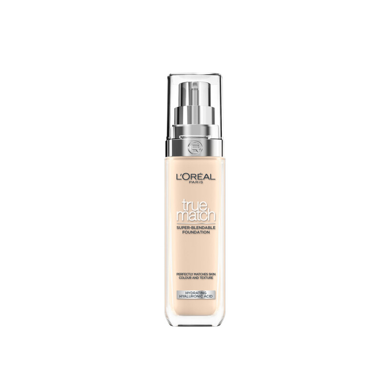 L'Oréal Paris True Match Liquid Foundation: Hydrating Makeup for a Flawless Complexion in Shade 1N Ivory, 30ml