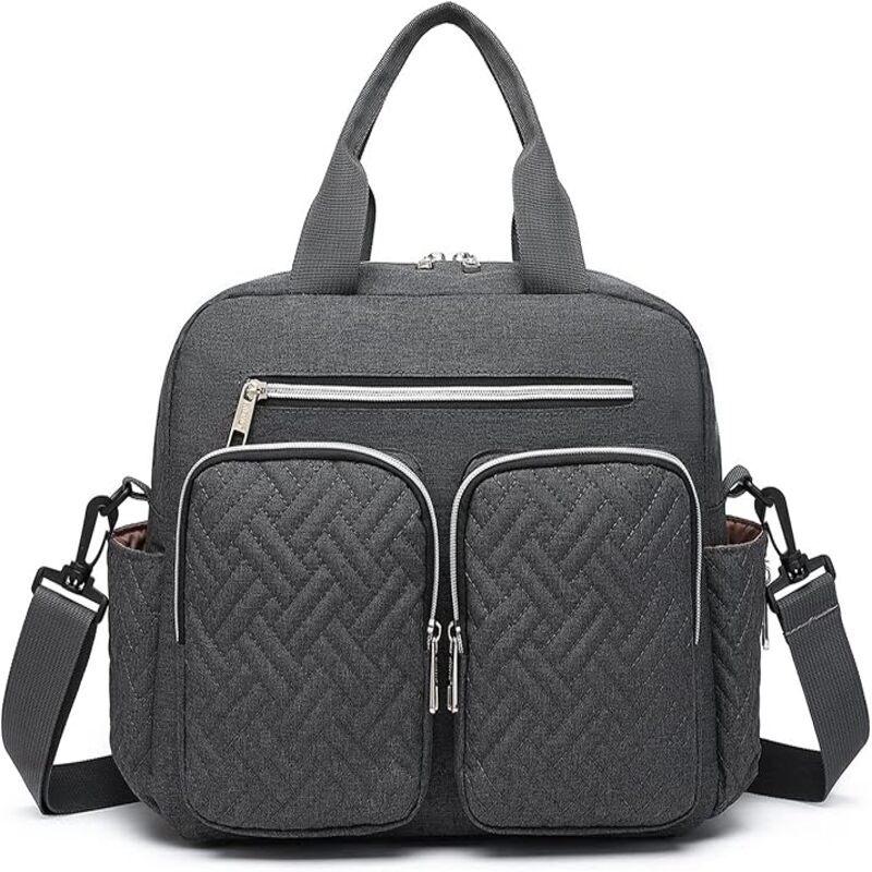 Baby Changing Bag Weekender Travel Nappy Tote for Mom and Dad Convertible Messenger w