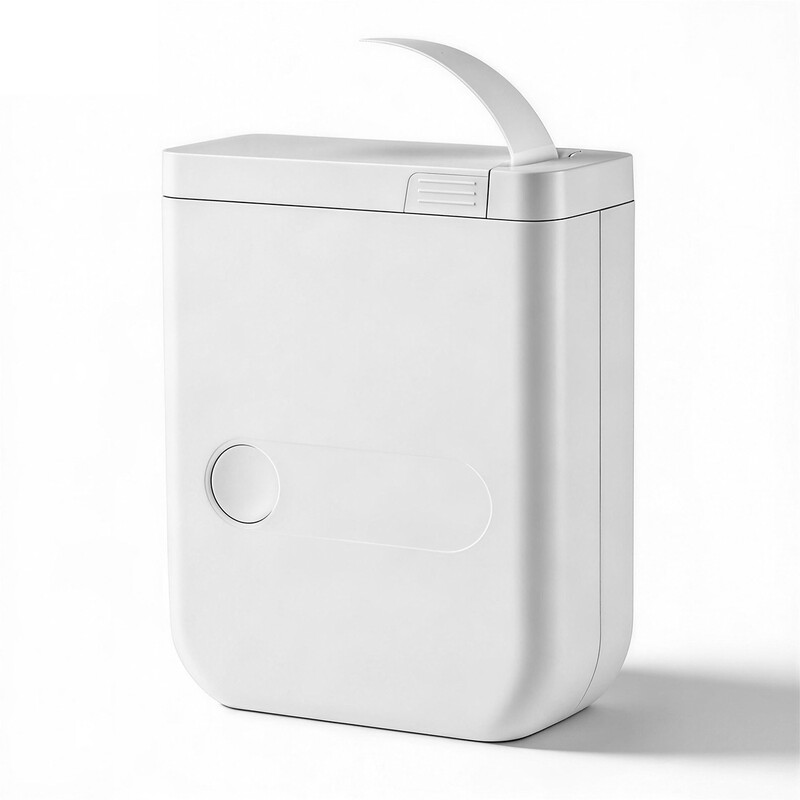 0.5-inch Portable Label Printer with Tape – Bluetooth Connectivity, Thermal Printing,