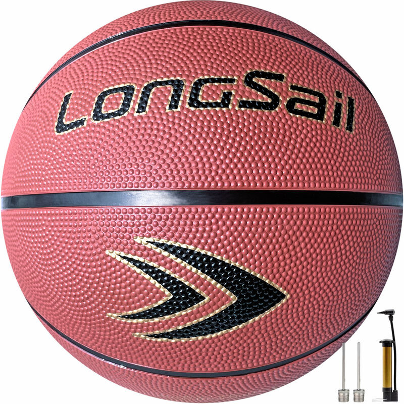 High-quality Rubber Basketball（22"） Size3# Reddish Brown