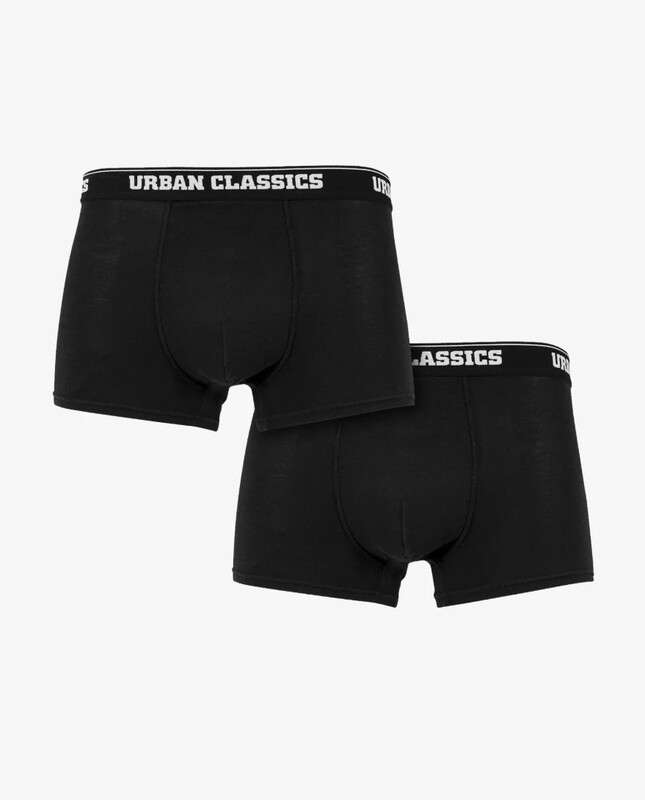 Urban Classics modaal boxer-broekjes - onder, zwart, maat L, 2 stuks