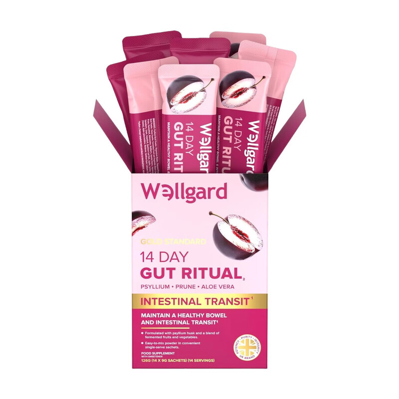 14 Day Gut Ritual Fibre & Digestive Enzyme Powder with Probiotic Blend, Plum Flavour,