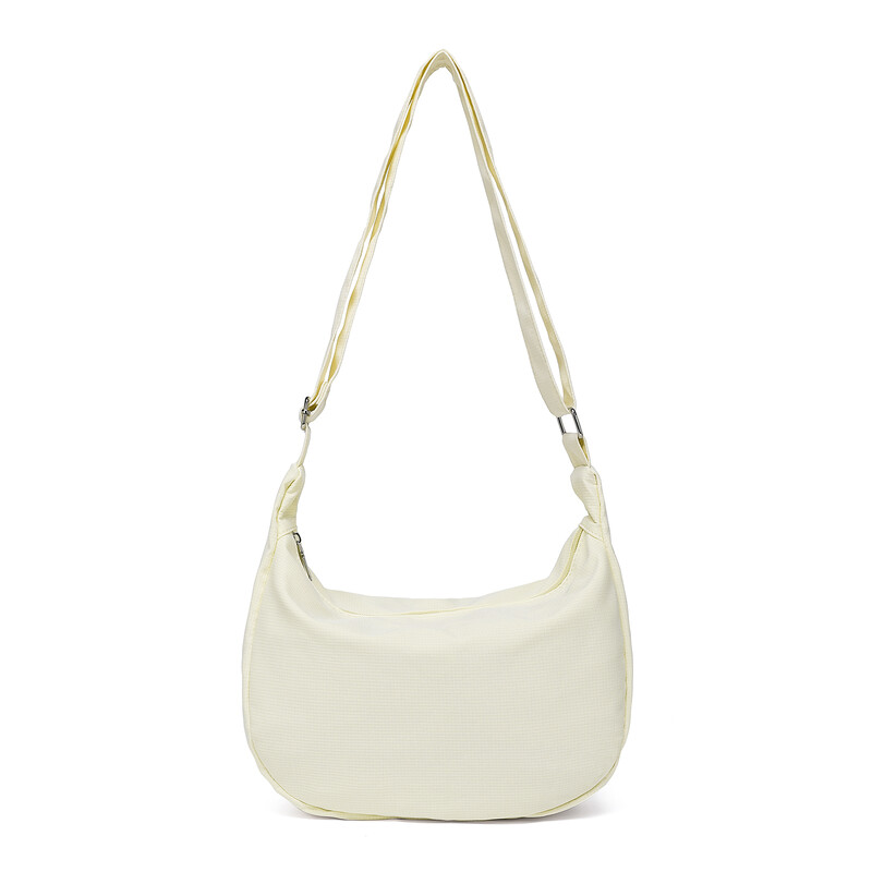 Miss Lulu Vrouwen Crossbody Tas - Lichtgewicht Nylon Schoudertas in Beige, Waterbestendige Hobo Tas voor Dagelijks Gebruik, Reizen en Werk