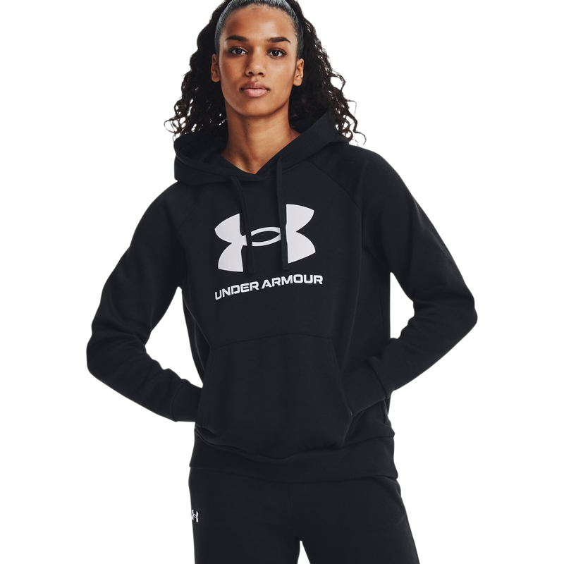 Under Armour Dames Ua Rival Fleece Big Logo HD Zwart Rival Collectie XS