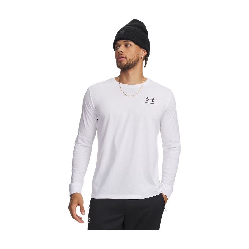 Under Armour Heren T-shirt Longsleeve Wit Sportstyle Collectie M