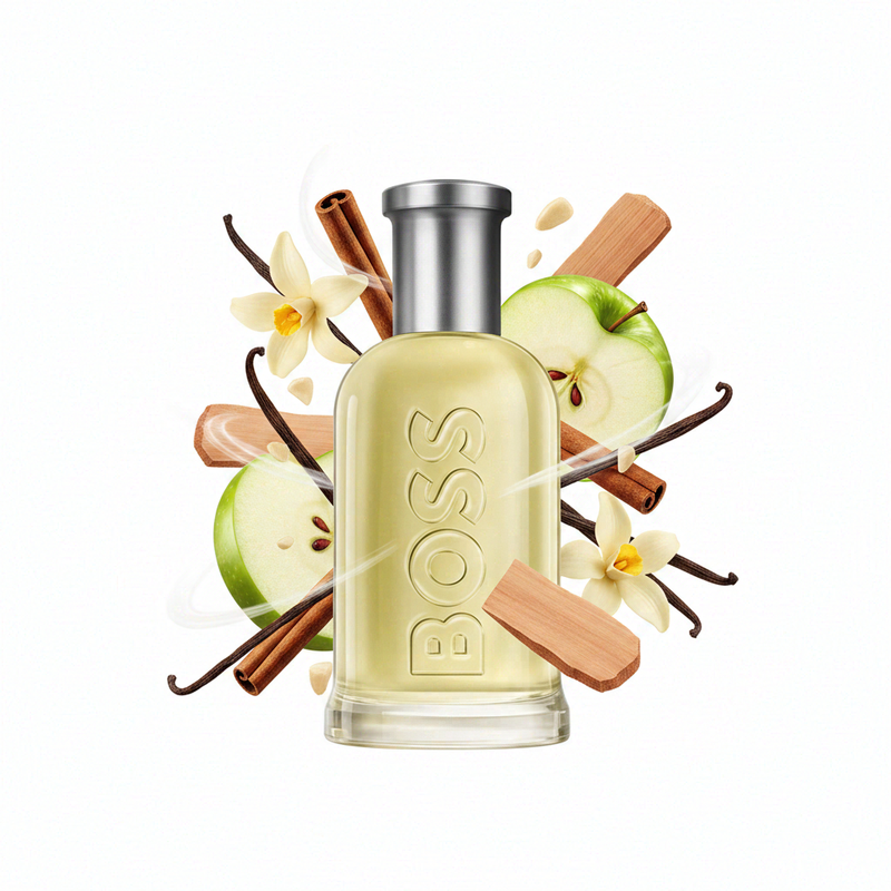 BOSS Bottled Eau de Toilette 100 ml für Herren – Frisch-holzig-würziger Duft mit Apfel, Zimt, Vanille und Sandelholz