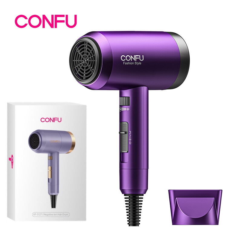 high-speed hairdryer 3127 purple, 2W speed, high concentration negative ion maintenan