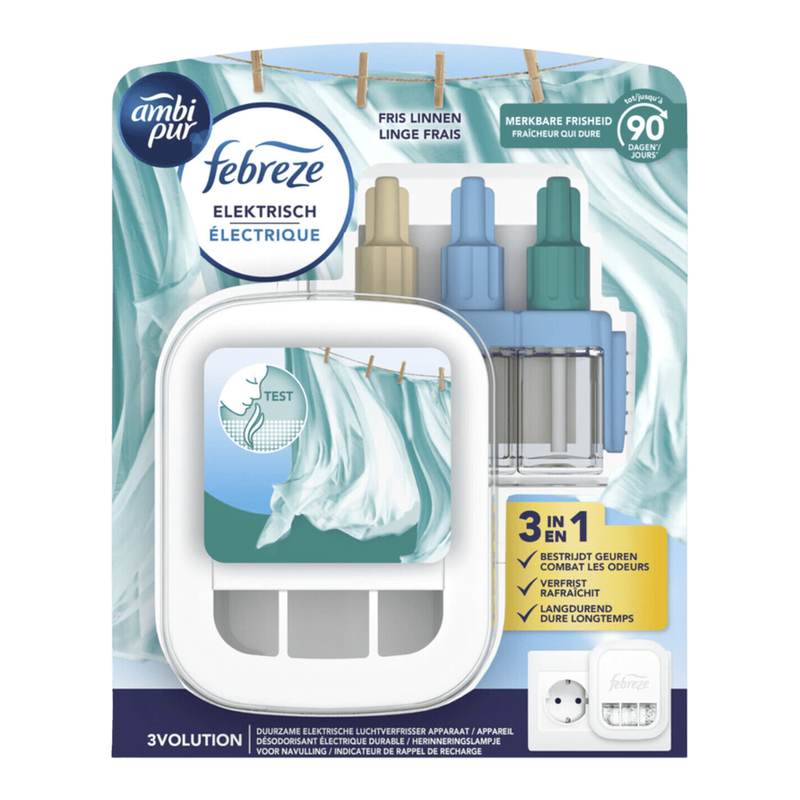Ambi Pur 3Volution Intelligente Programmering Elektrische Luchtverfrisser Startset Fris Linnen 20 ML