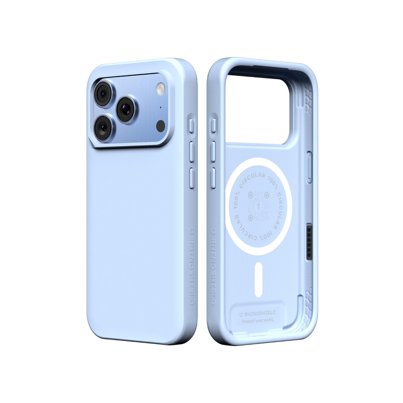 RHINOSHIELD MagSafe Telefoonhoesje, compatibel met iPhone 17 Pro & iPhone 18 Pro, SolidX, versterkte schokabsorberende bescherming, minimalistisch en slank design met bescherming van militaire kwaliteit, gletsjerblauw