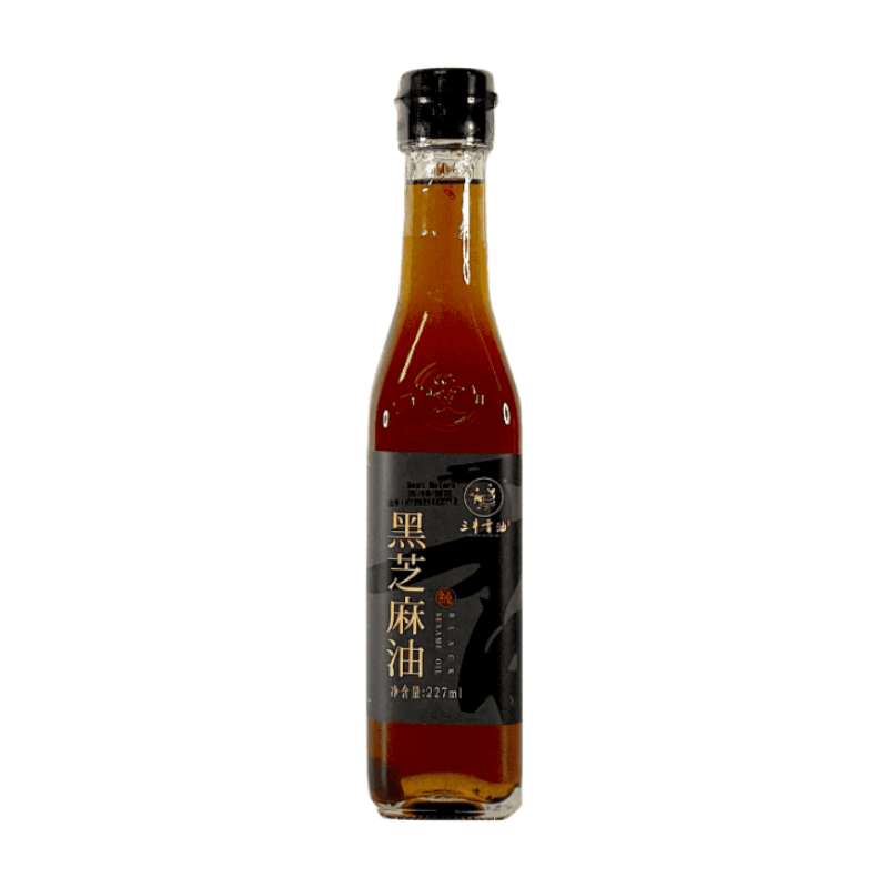 Sanfeng Reines geröstetes schwarzes Sesamöl 227 ml