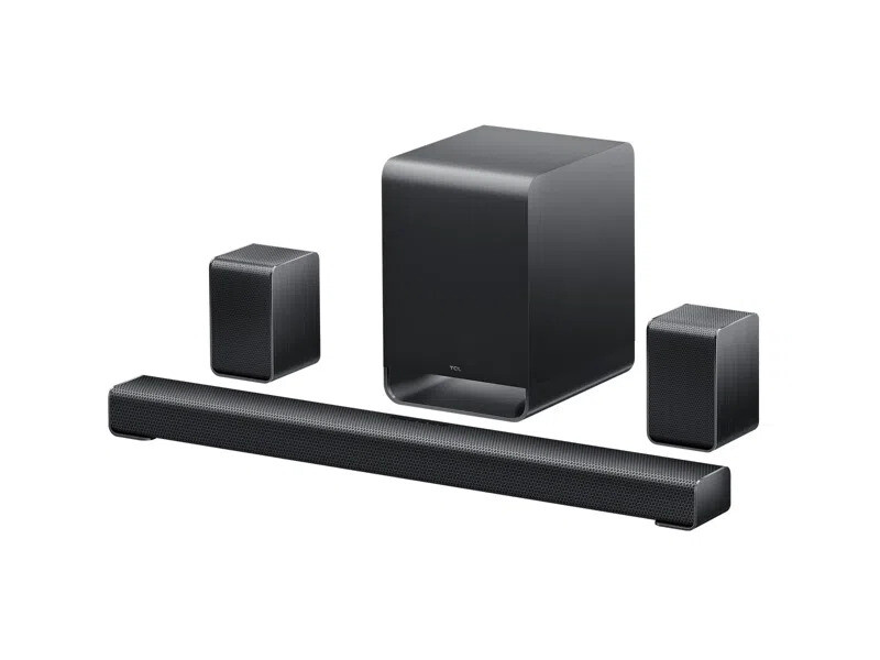Tcl S65k Barre De Son Dolby Atmos 5.1 Canaux, 630 W, Caisson De Basses Sans Fil Et Enceintes Surround Arrière, Dts:x, Adaptation Sonique Ia, Hdmi Earc, Bluetooth 5.3
