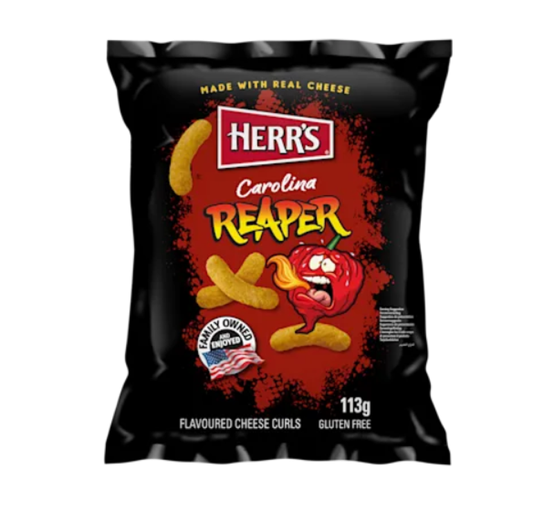 Herr's Carolina Reaper Smaak Extra Hete Cheese Curls 113 g