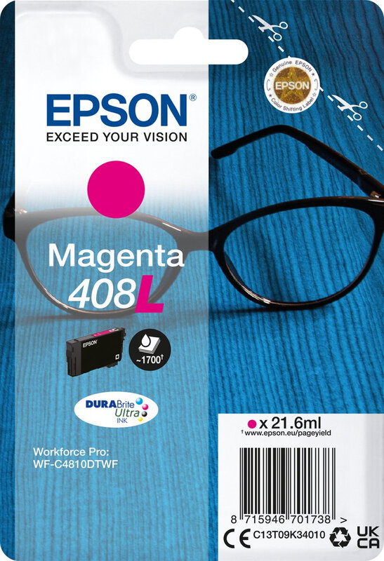 Epson C13T09K34010 inktcartridge origineel, hoog (XL) rendement, magenta, 1 stuk