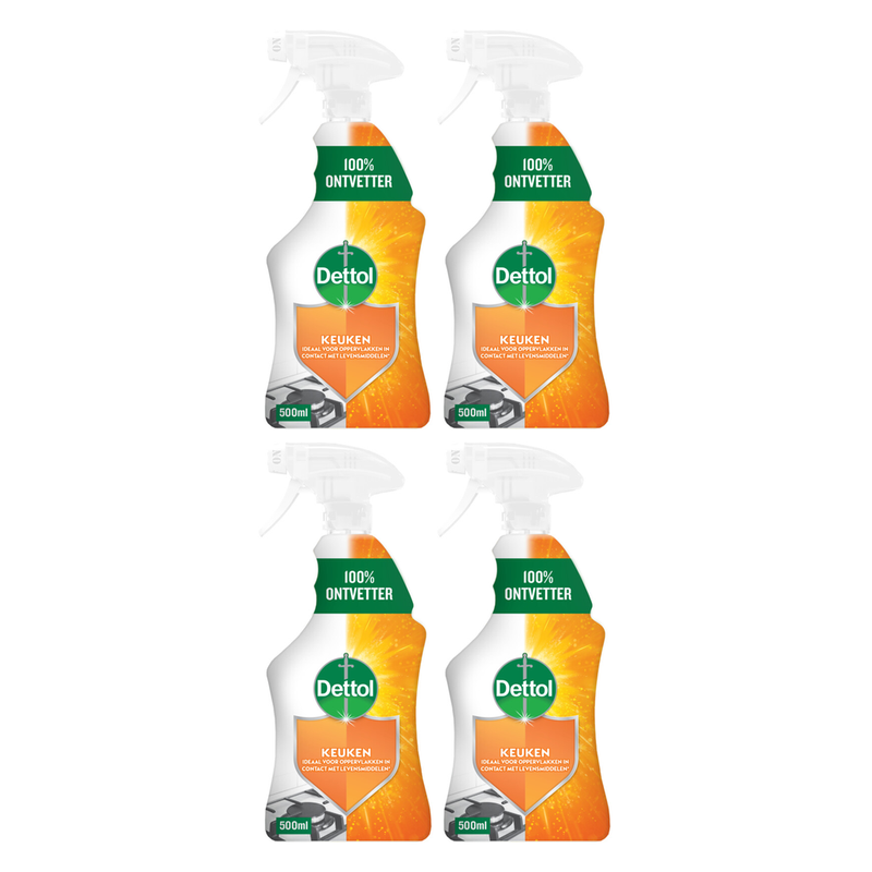 Dettol Power Spray nettoyant cuisine 4 x 500 ml