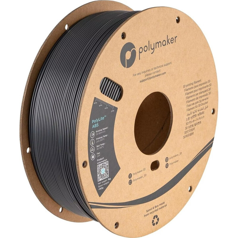 Polymaker PolyLite ABS Dunkelgrau 1.75 mm 1000 g