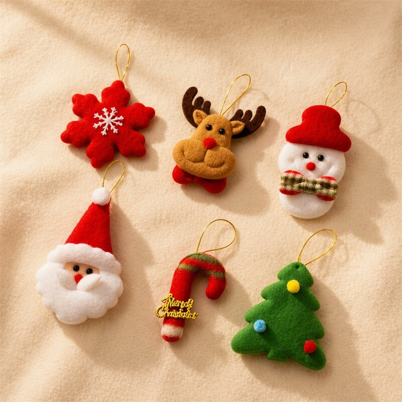 Huacan Set van 6 kerstboomhangers