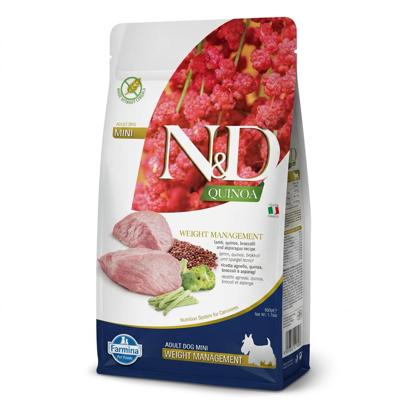 Farmina N&D Quinoa Serie Gewichtsmanagement Adult Kleine Hunde Nahrung 800 g