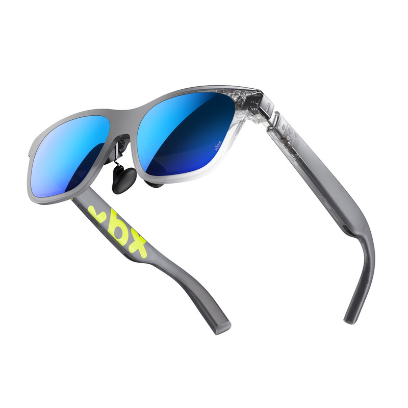 XREAL Xbx A01+ AR-Brille – Ultraleicht mit nur 62 g, tragbares 147-Zoll-Großbilddisplay für Filme und Gaming, 1600 Nits helles HDR10-Display, USB-C DisplayPort kompatibel mit iPhone, iPad, Android, Steam Deck, ROG und PC