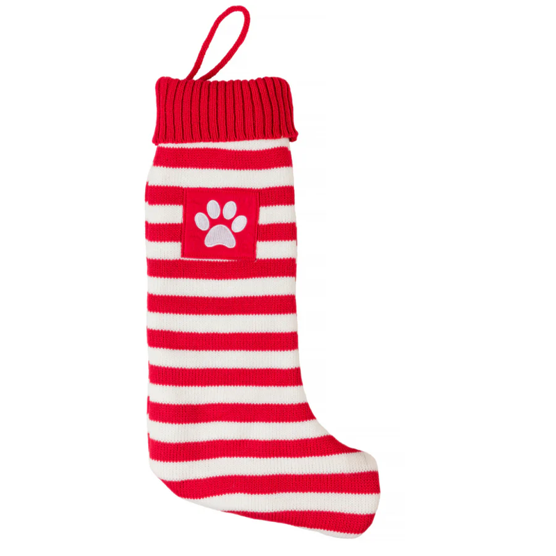 Red Christmas Striped Stocking
