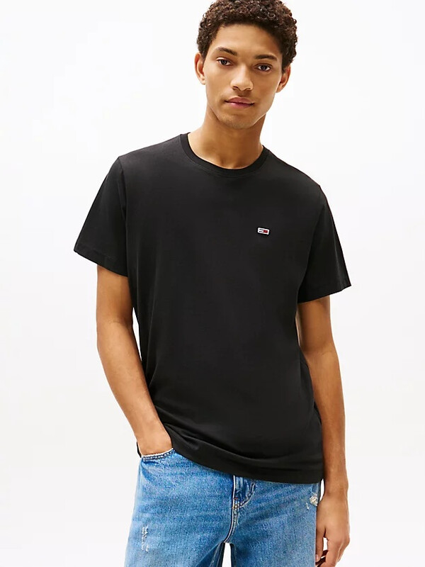 Tommy Hilfiger TJM slim-fit jersey T-shirt met ronde hals EXT heren - zwart - maat M