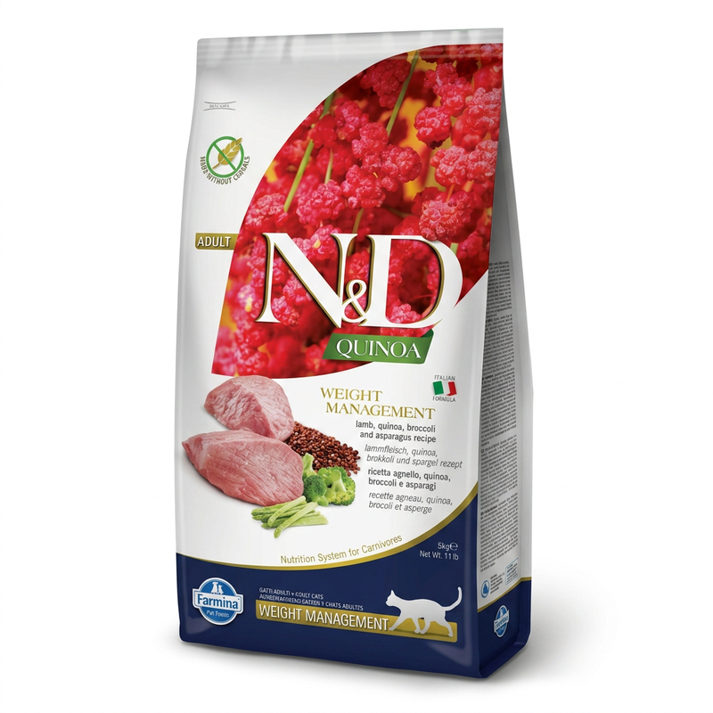 Farmina N&D Quinoa Kattenvoer Vertering Lam 5 kg
