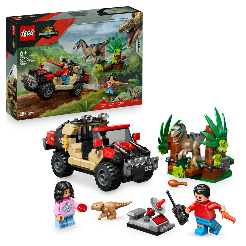 LEGO Jurassic World 76972 Offroad raptorontsnapping