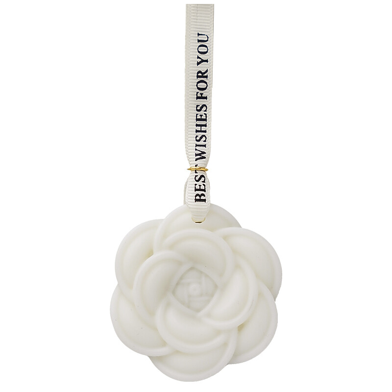 Geurkaars - Camelia wasfolie, witte kleur, geur van Engelse peer & fresia, 6,9 x 1,3 cm, 1 stuk