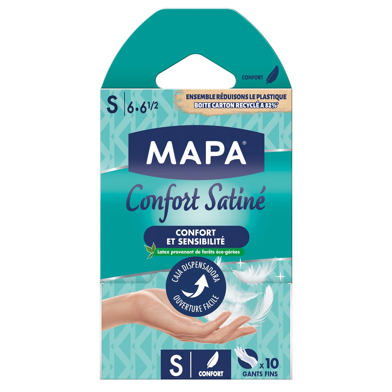 Gants Fins Douceur Satinée T. Mapa La Boite De 10 - vue 2