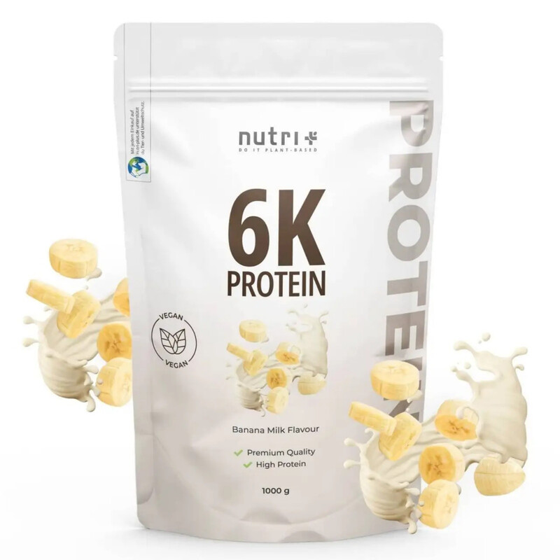 Nutri+ 6K Proteinpulver Vegan 1 kg Bananenmilch