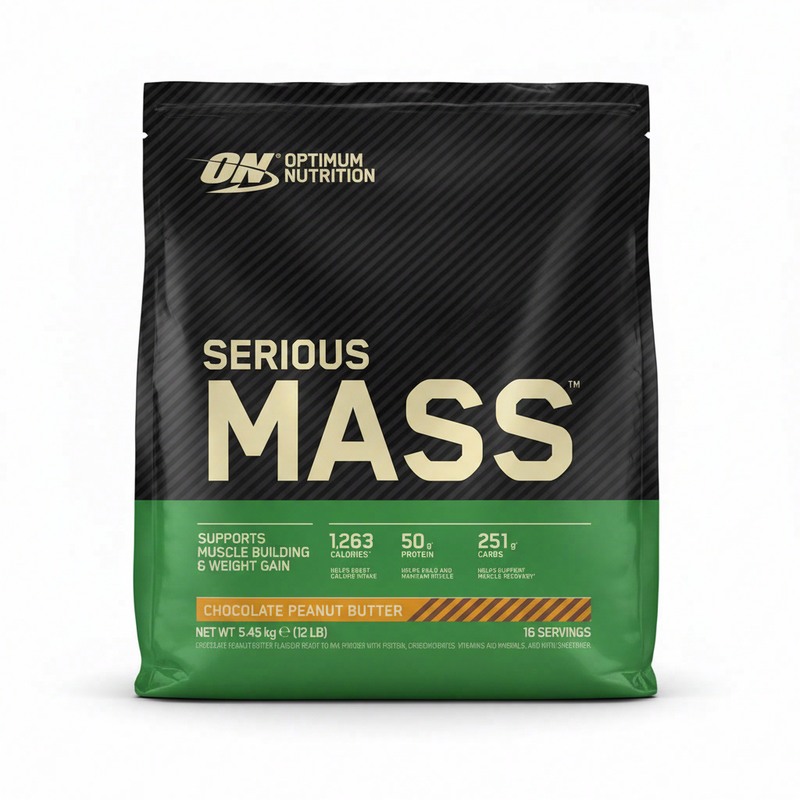 Optimum Nutrition Serious Mass, chocolade pindakaas 5,45 kg (16 porties)