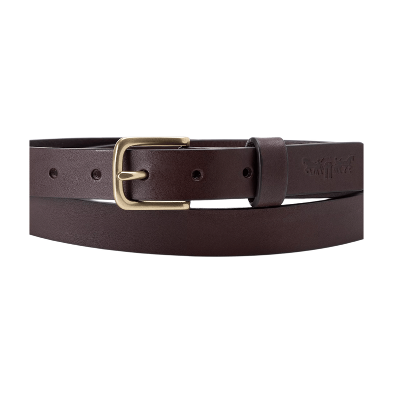 Levi's Unisex Riem Bruin Nieuwe Smalle Collectie 90