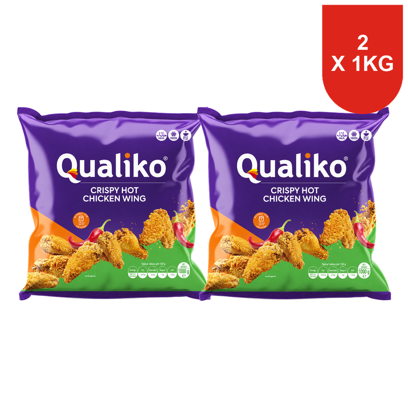 Qualiko Diepvries Kip Krokante Pittige Vleugels 1 kg x 2