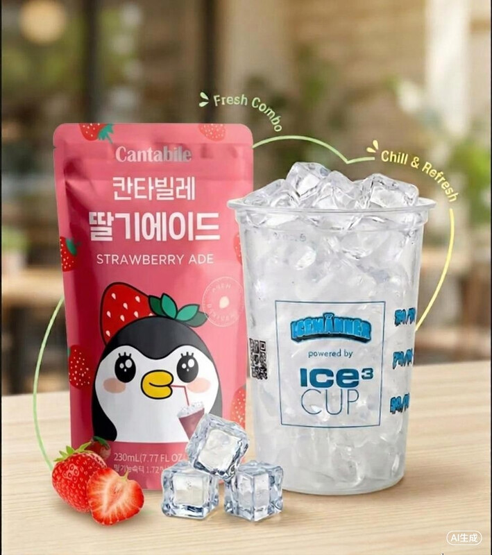 CTB Erdbeer-Ade 230 ml mit Eisbecher