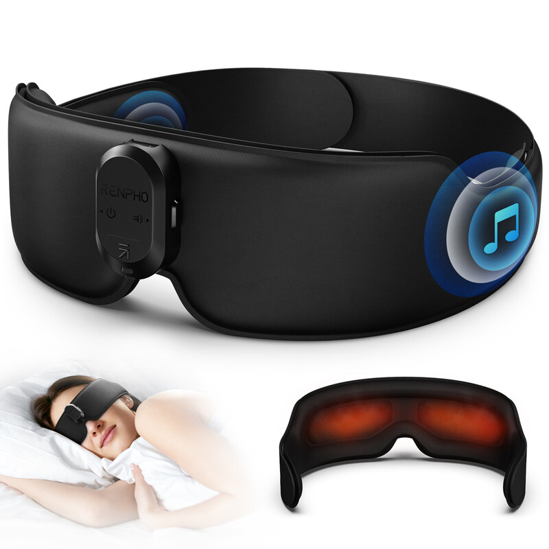 Eye Snooze Aroma Heated Sleep Mask with Aromatherapy, Cordless, 3 Heat Settings, Stre