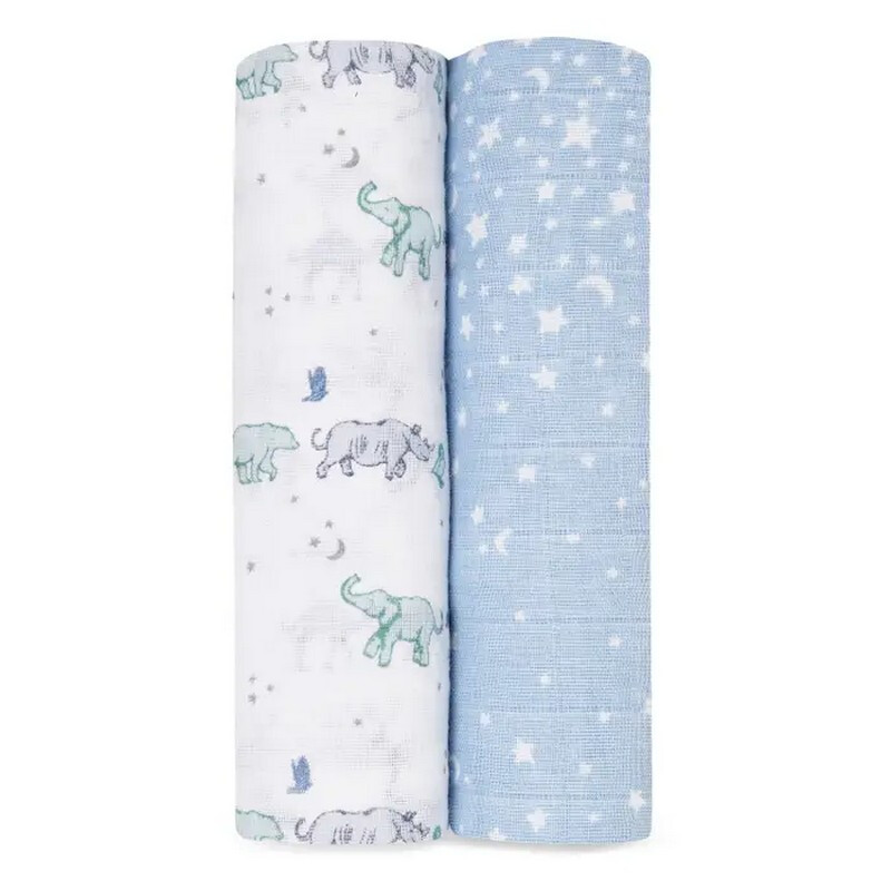 ™ Boutique Cotton Muslin Swaddles 2 Pack Rising Star