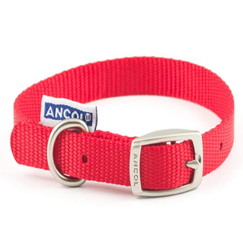 Ancol Red Viva Collar 28-36Cm Size 3