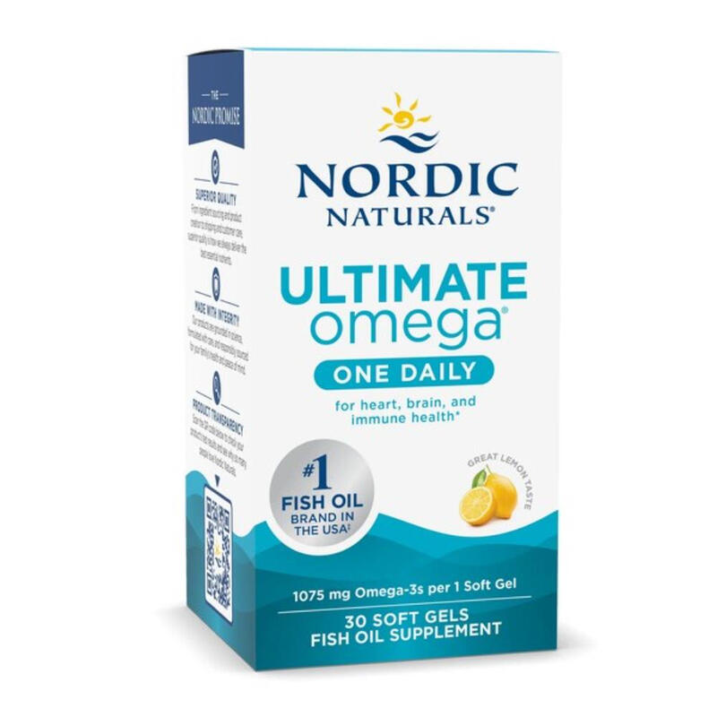 Omega 3 Fish Oil Heart Brain Ultimate 1075 mg Lemon - 30 Softgels