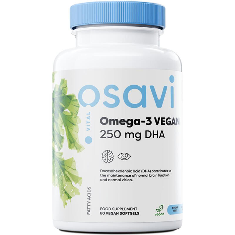 Omega 3 DHA Heart Brain 250 mg - 60 Vegan Softgels