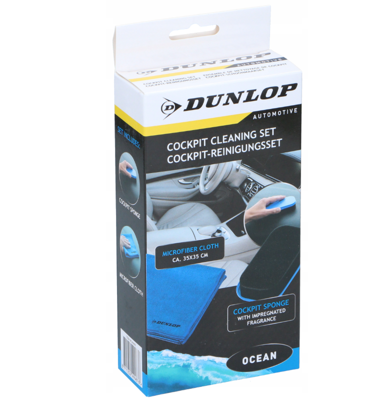 Dunlop Cockpit reinigingsset - 2 stuks, Blauw