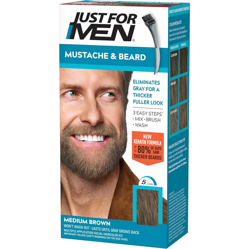 Beard & Moustache Medium Brown 70g