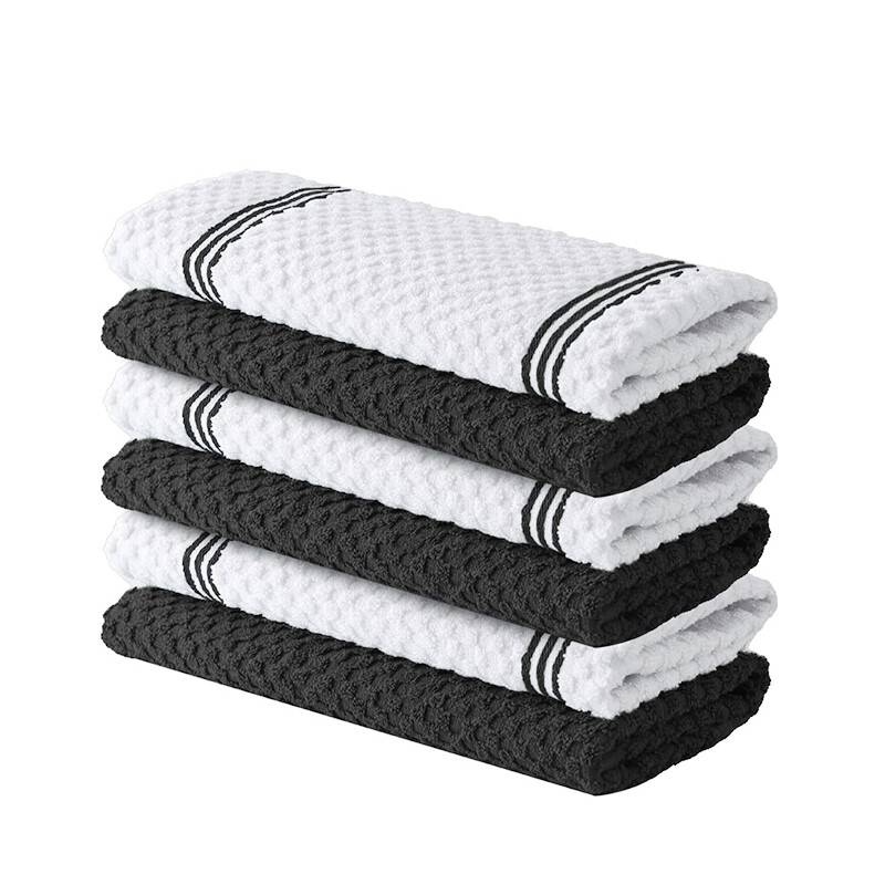 6-Pack Gray Kitchen Towels, Soft & Durable, Highly Absorbent, 40x66cm