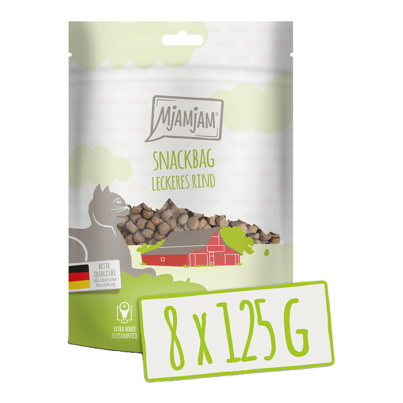 MjAMjAM - Snackzak - Smakelijk Rundvlees 125 g x 8