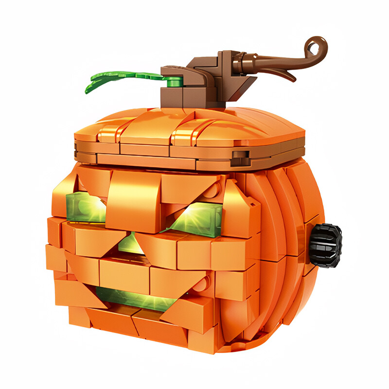 Woma Halloween Pompoen Bouwstenen Set, 310 Stuks Jack O'Lantern Bouwstenen Speelgoed, DIY Pompoen Schaduwdoos Constructieset, Halloween Decoratie Cadeau Voor Kinderen Leeftijd 6+ Jongens Meisjes